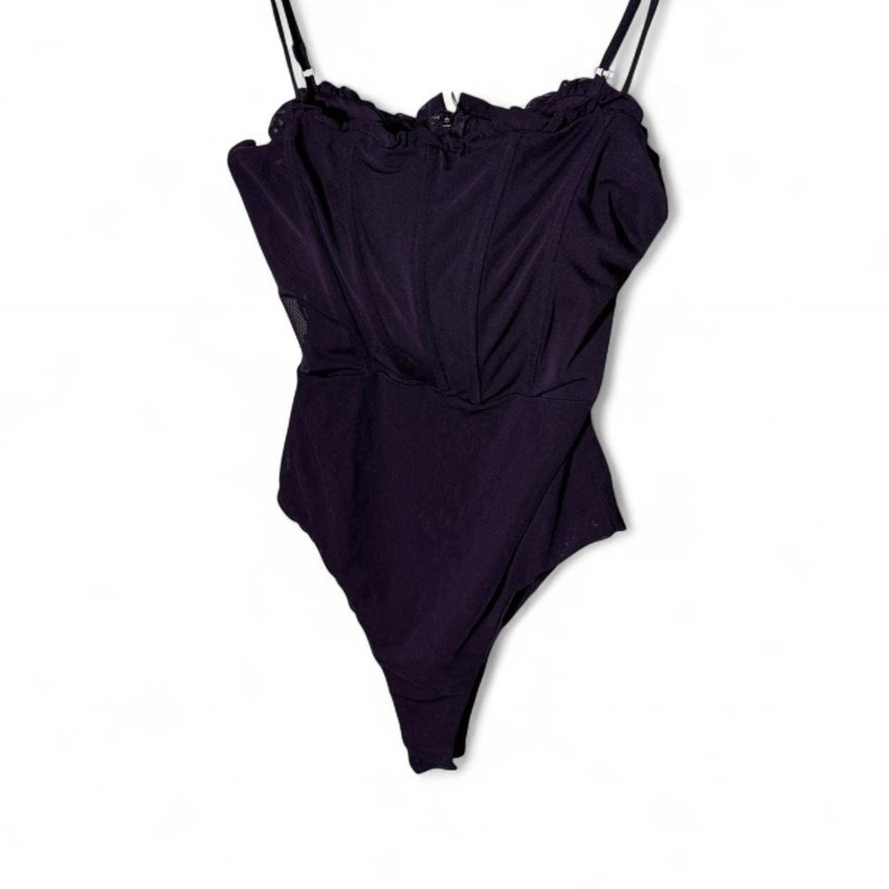 Princess Polly size 6 black corset bodysuit with adjustable straps